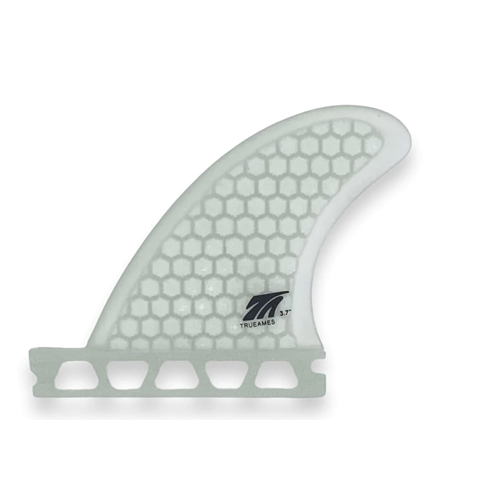 True Ames Side Bite Twin Surfboard Fins - 3.7"/Clear