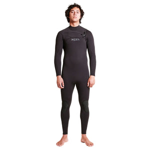 Xcel Comp+ 3/2mm Chest-Zip Men's Fullsuit Wetsuit - Black