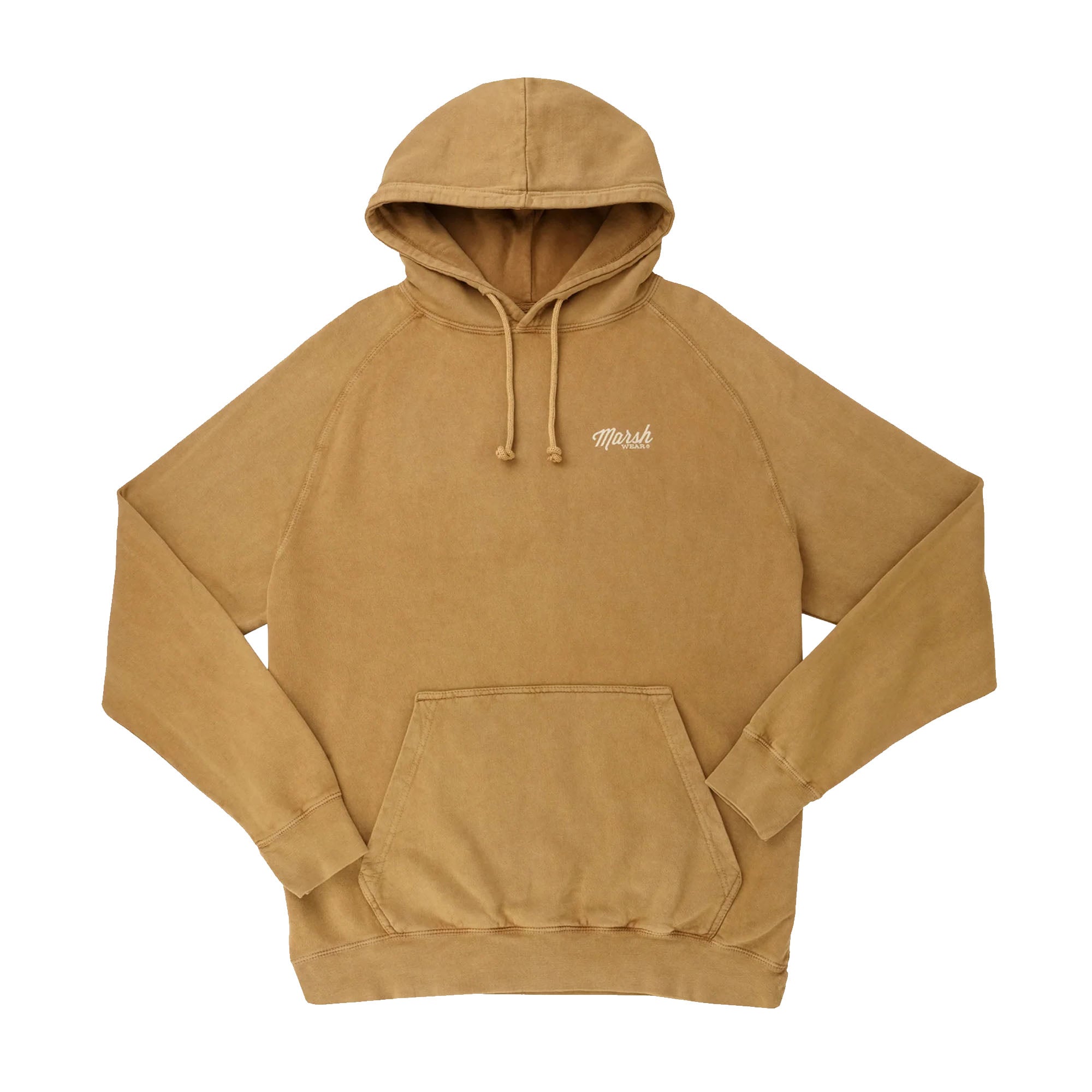 Marsh Wear Script Men's L/S Hoodie - Tan