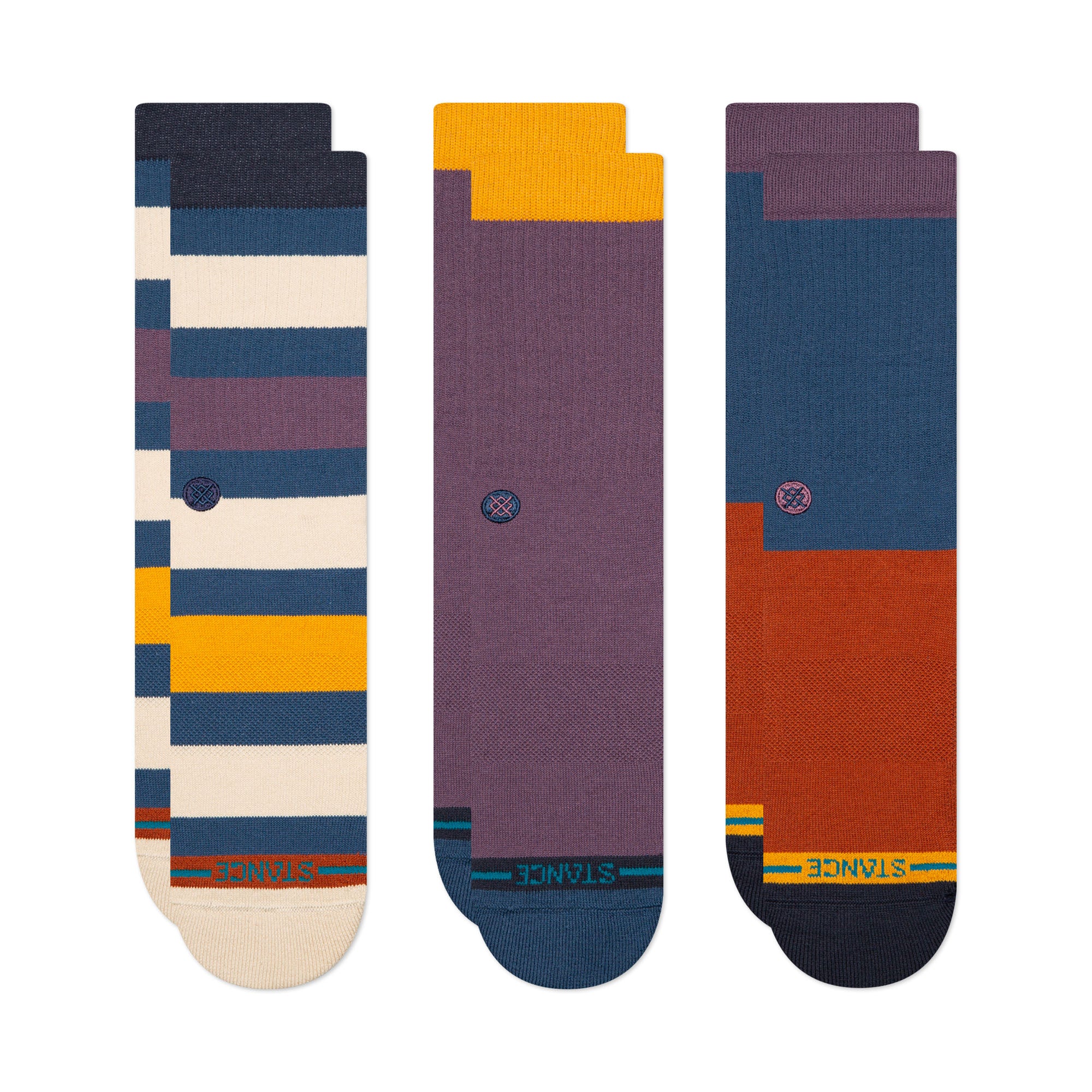 Stance Dexter 3-Pack Men's Crew Socks - Dark Royal