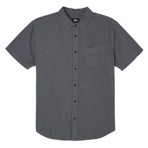 O'Neill Quiver Stretch Standard Men's S/S Dress Shirt - Grey