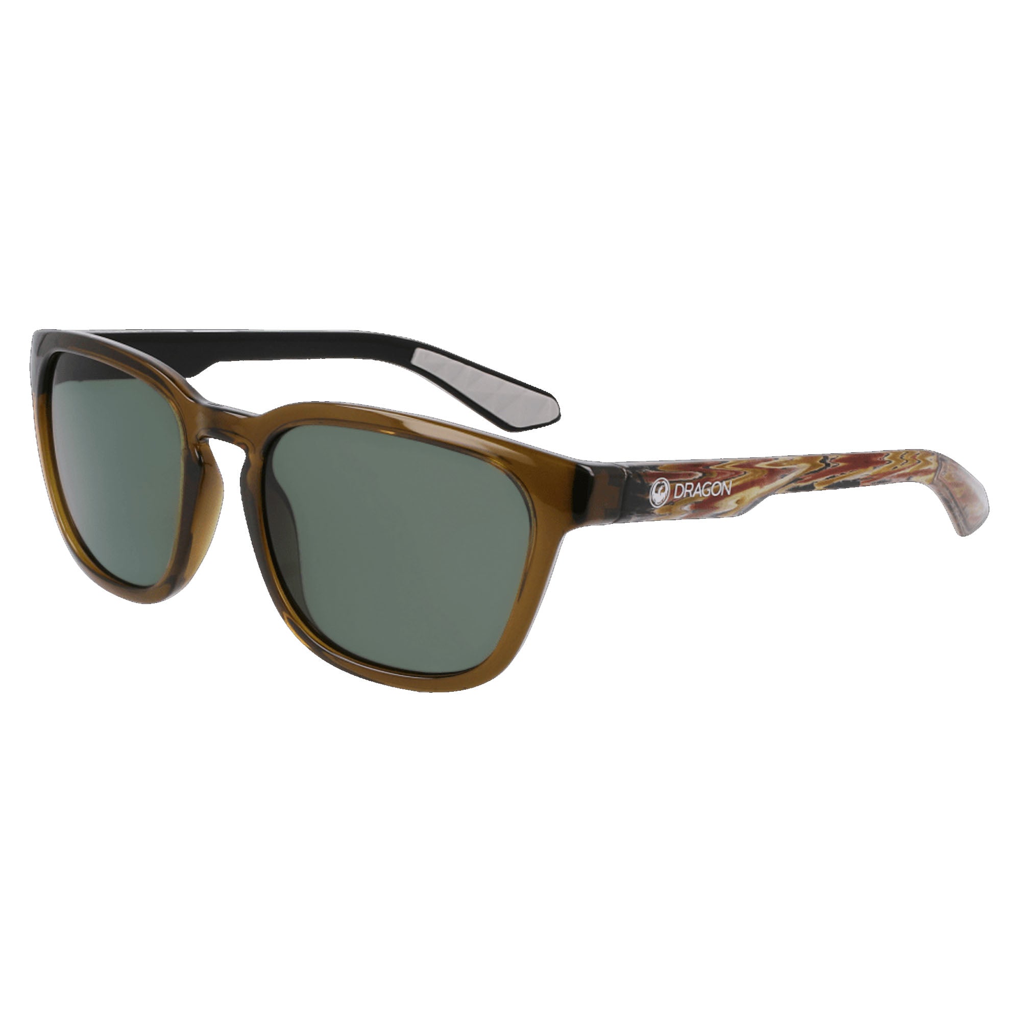 Dragon Dune Rob Machado Resin Men's Sunglasses - Shiny Olive/G15 Green Polarized