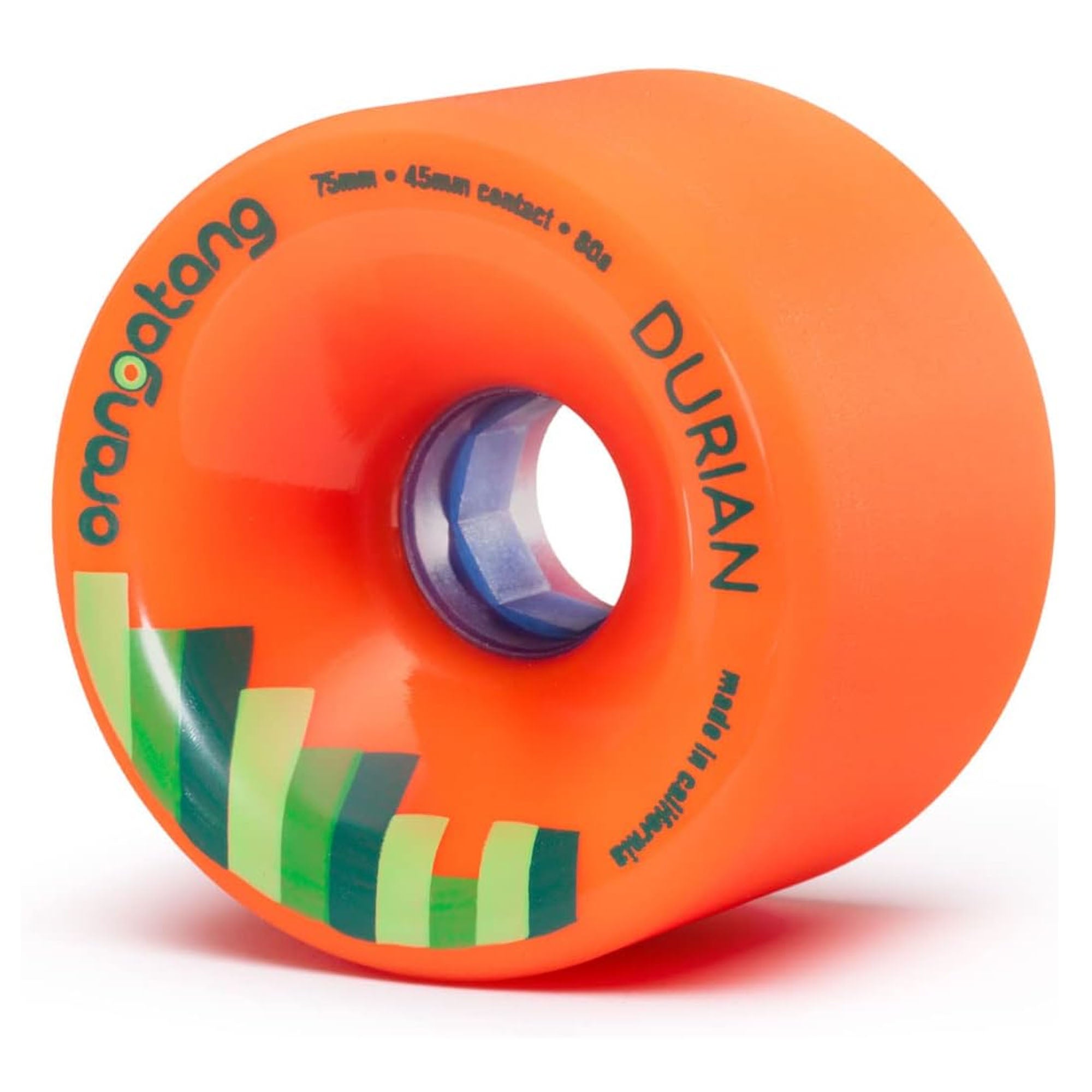 Orangatang Durian 75mm 80a Longboard Skateboard Wheels - Orange