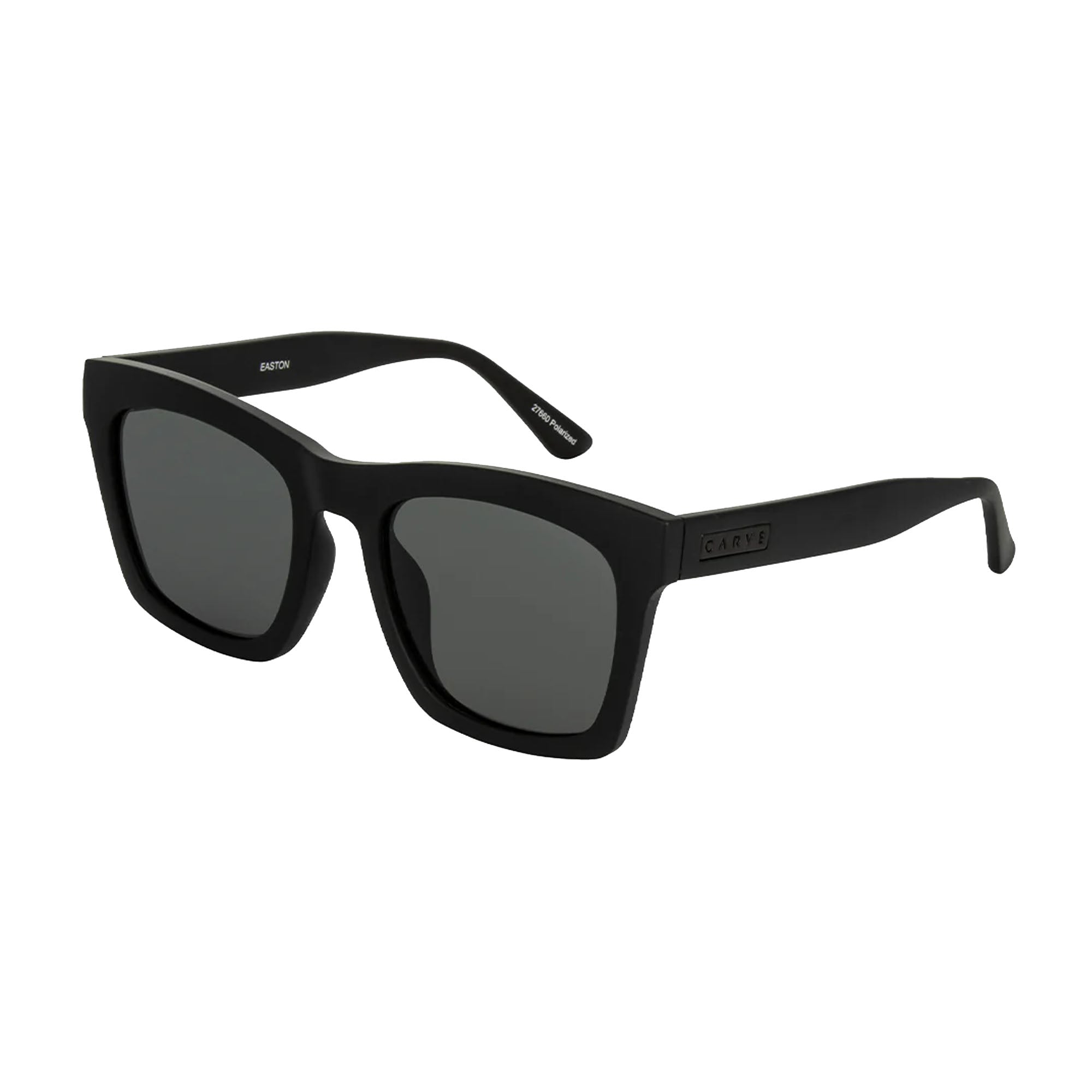 Carve Easton Men's Sunglasses - Matte Black/Grey Polarized