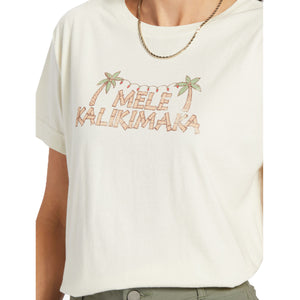 Roxy Mele Tiki Boyfriend Fit Women's S/S T-Shirt - White