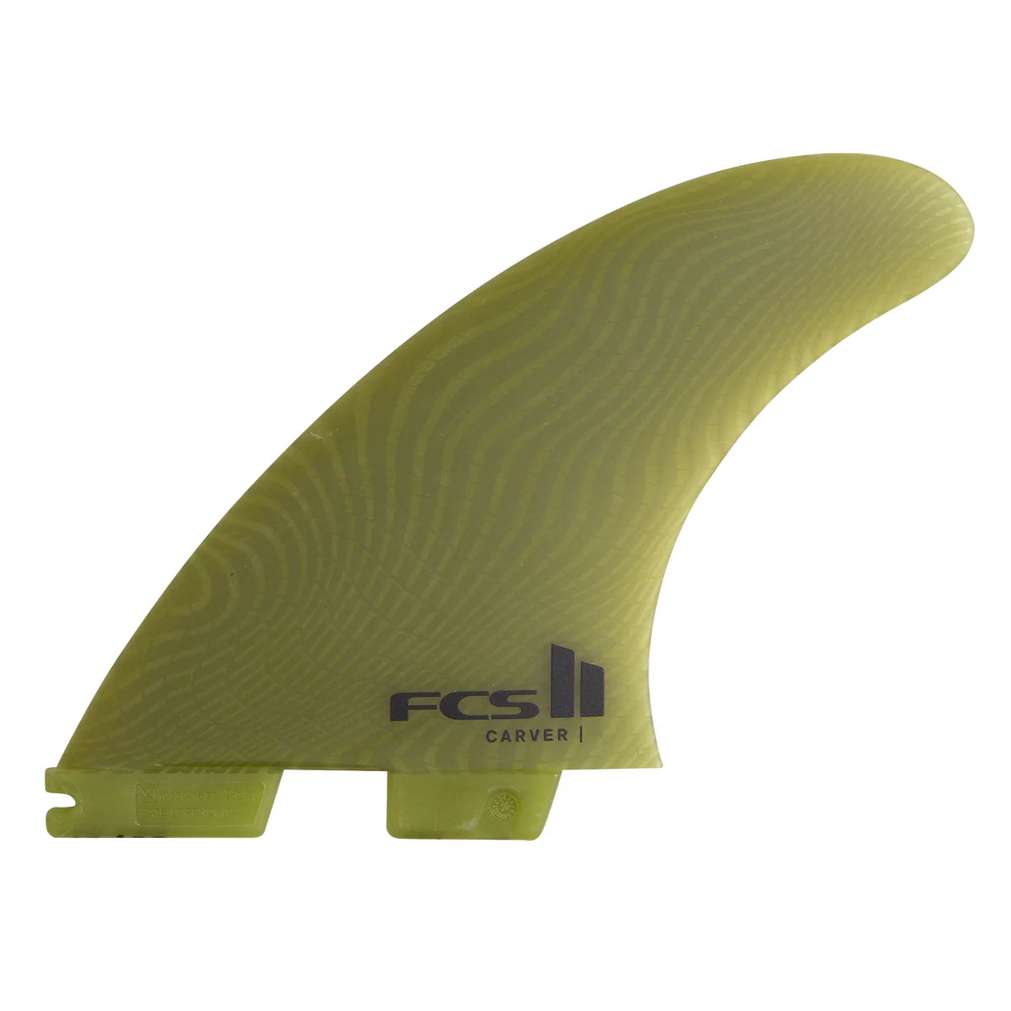 FCS II Carver Neo Glass Tri Surfboard Fins - Medium/Eucalyptus