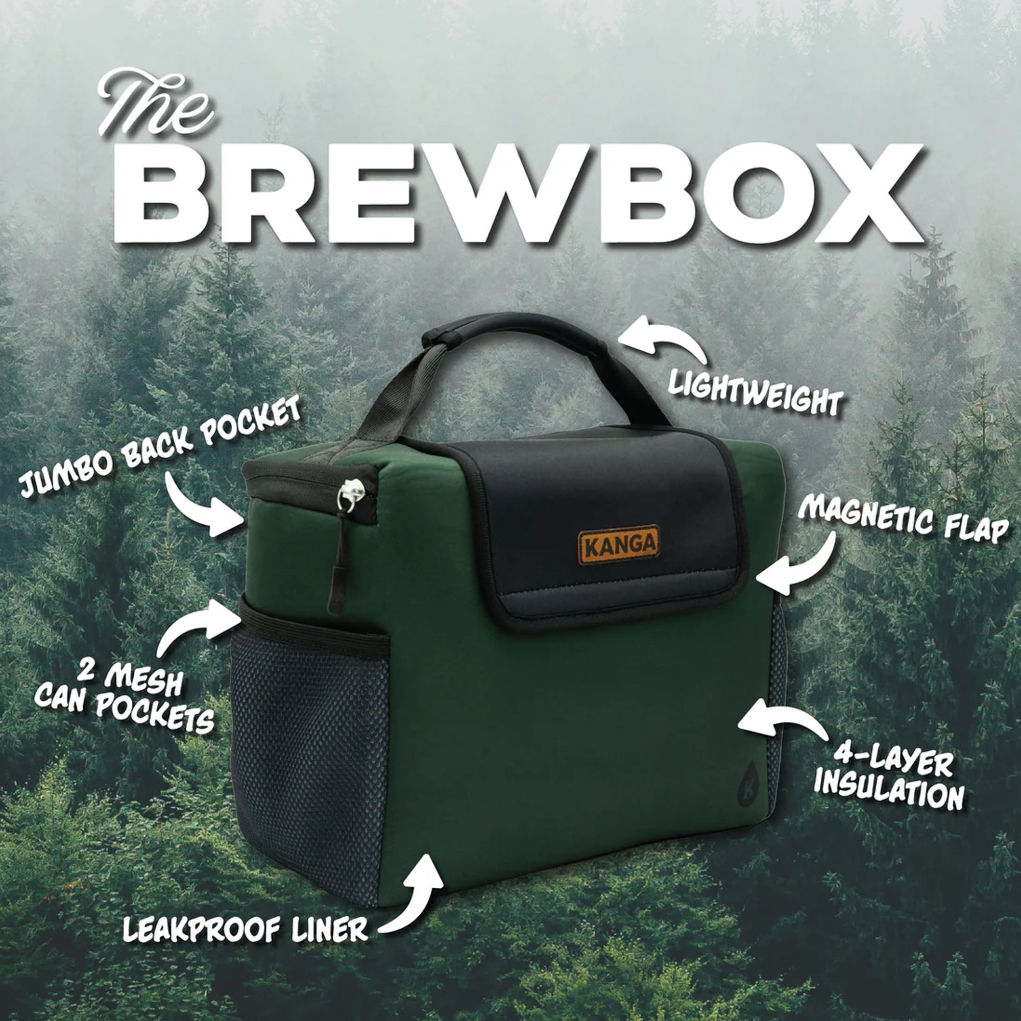 Kanga Coolers BrewBox Cooler - Evergreen