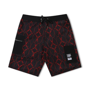 Former Dane Coil 18.5" Men's Boardshorts - Black Blood