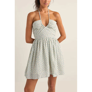 Rhythm Harper Halter Mini Women's Dress - Blue Floral