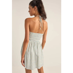 Rhythm Harper Halter Mini Women's Dress - Blue Floral