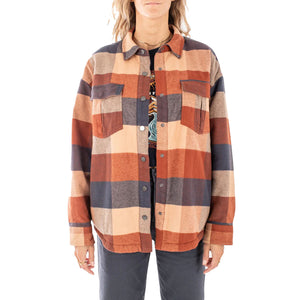 Jetty Nivean Women's L/S Flannel Jacket - Tan