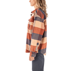 Jetty Nivean Women's L/S Flannel Jacket - Tan