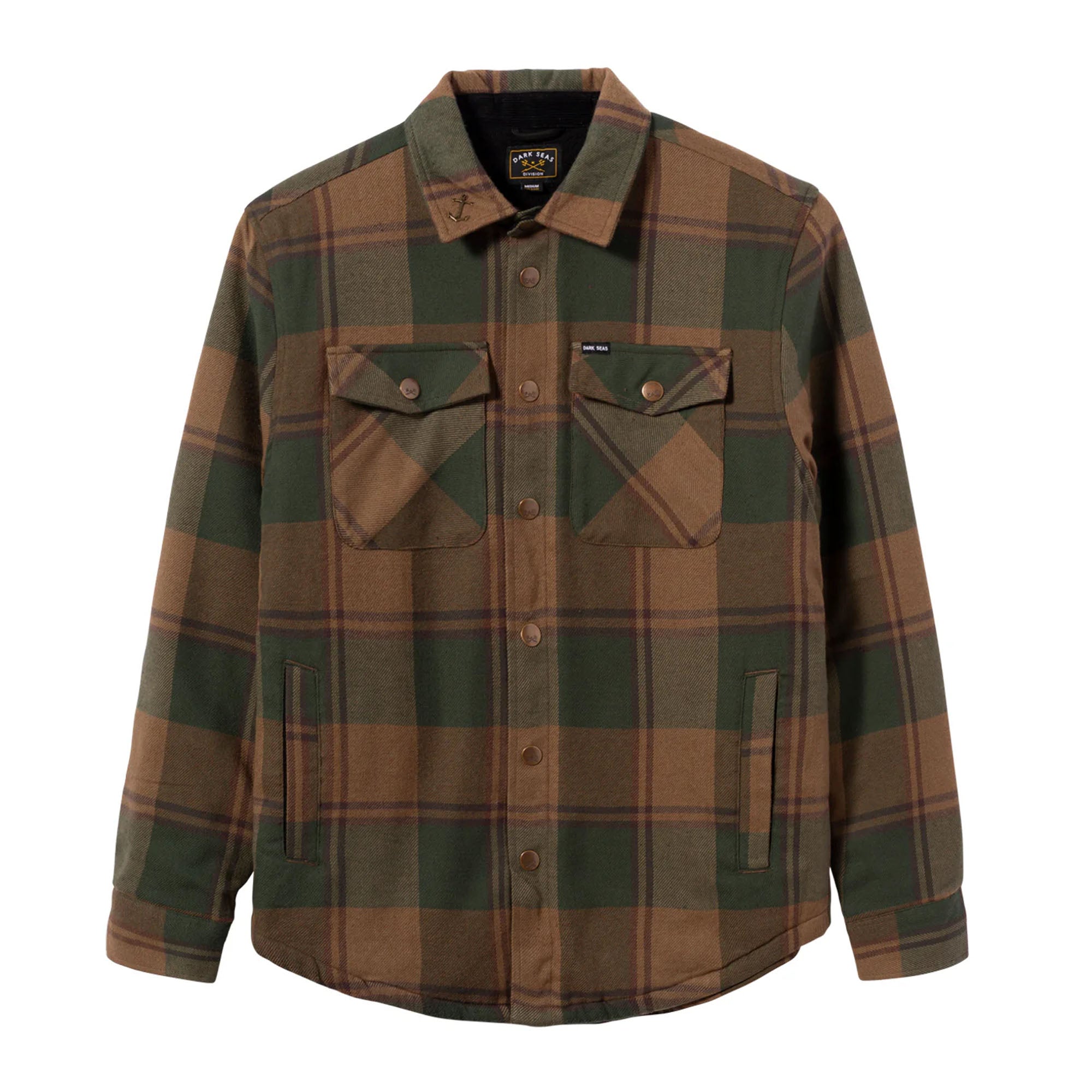 Dark Seas Barrack Men's L/S Flannel - Green