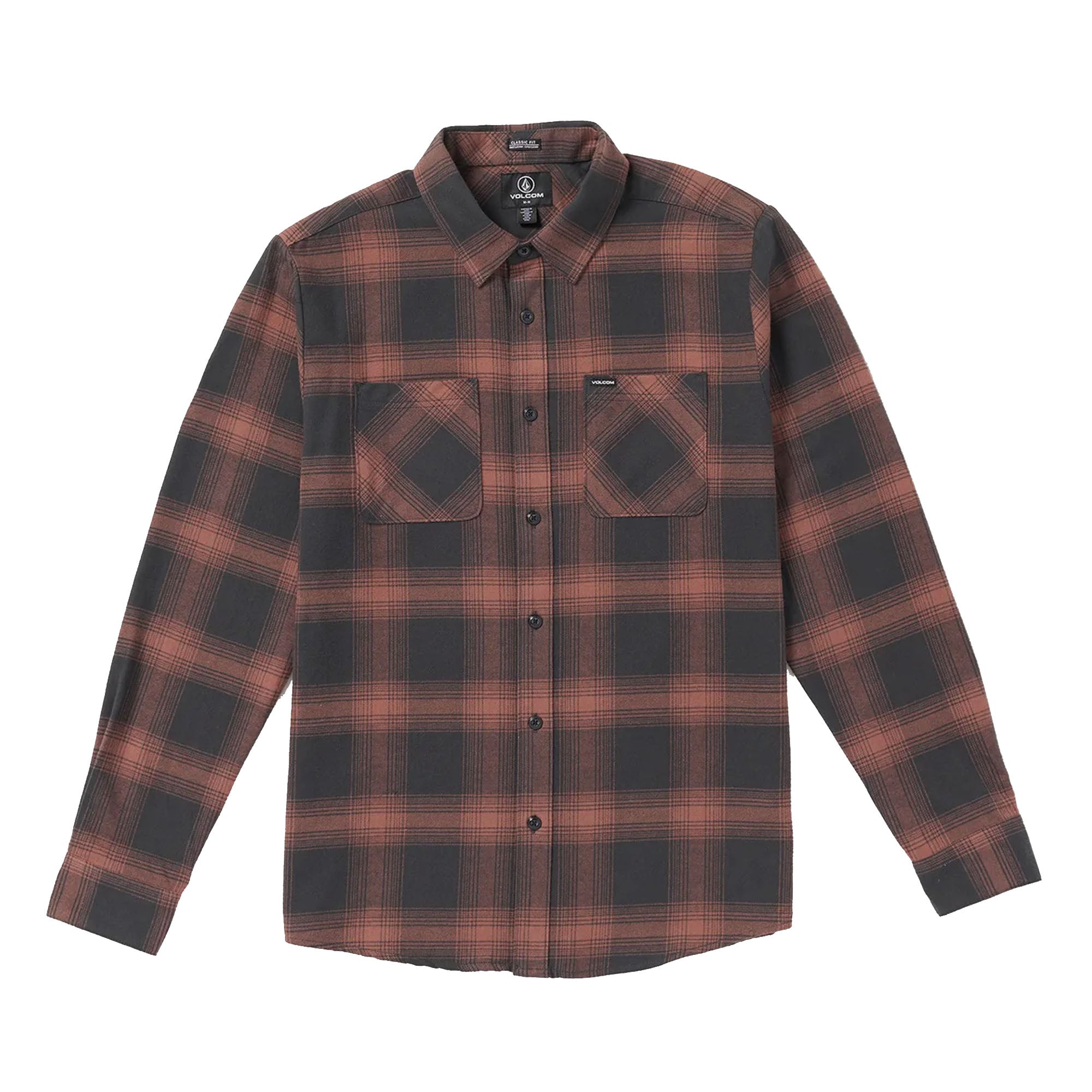 Volcom Netastone Men's L/S Flannel - Stealth