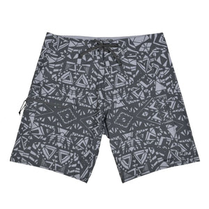 Drifter Surf Ando Fractals Men's Boardshorts - Black Grey