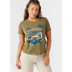 O'Neill Coastal Cruiser Women's S/S T-Shirt - Military Olive