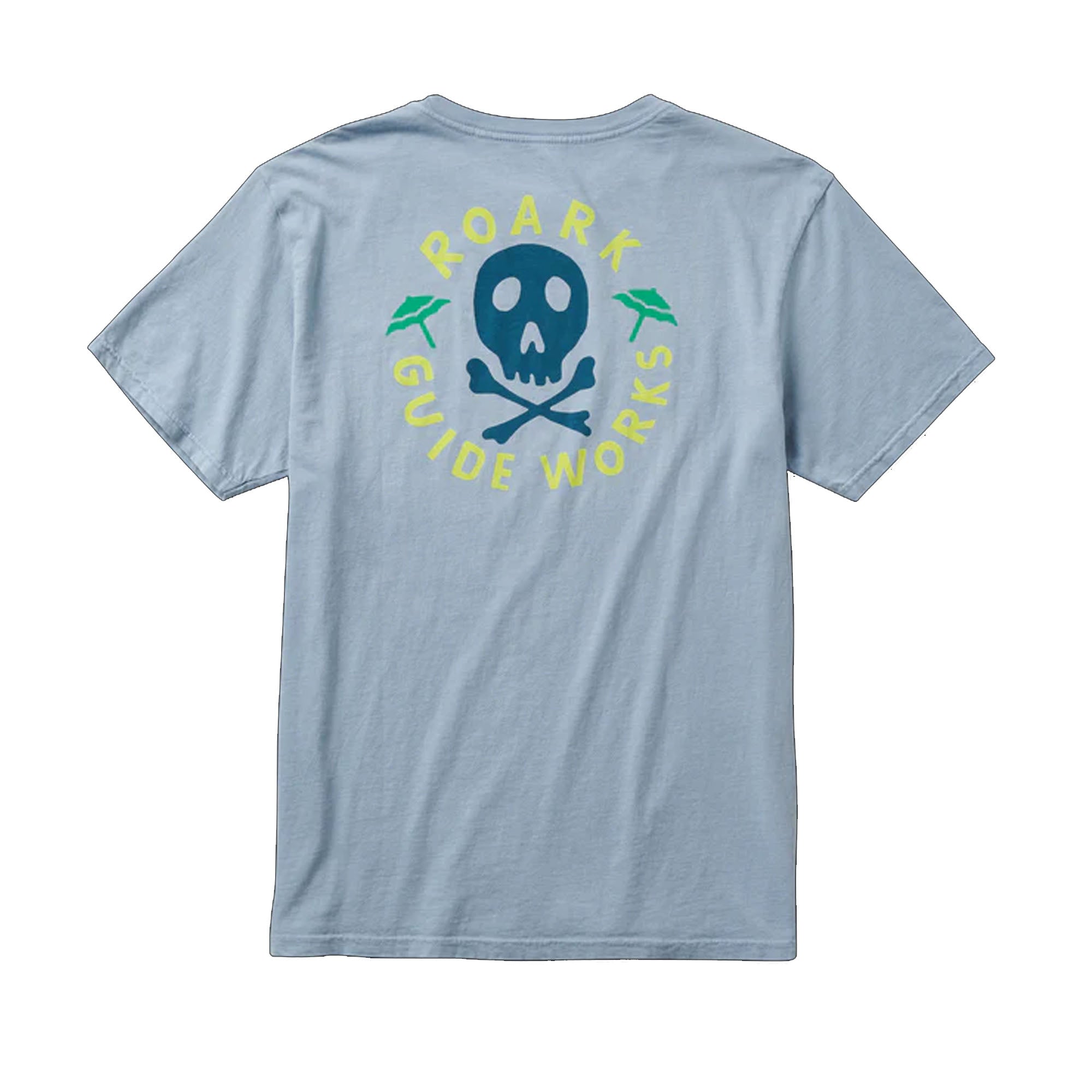 Roark Guideworks Skull Premium Men's S/S T-Shirt - Light Blue