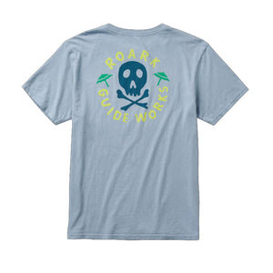 Roark Guideworks Skull Premium Men's S/S T-Shirt - Light Blue