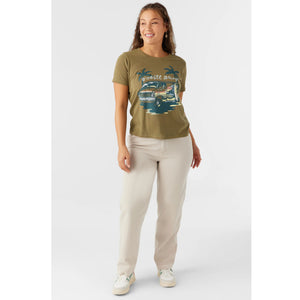 O'Neill Coastal Cruiser Women's S/S T-Shirt - Military Olive