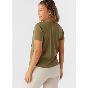 O'Neill Coastal Cruiser Women's S/S T-Shirt - Military Olive