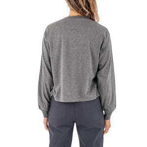 Jetty Good Natured Women's L/S Shirt - Charcoal