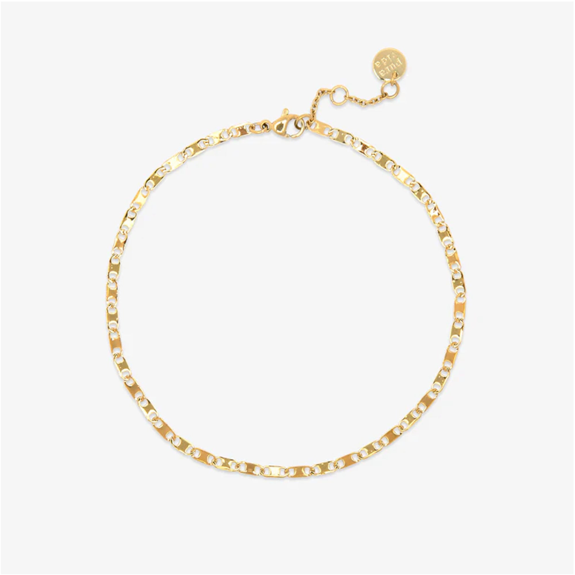 Pura Vida Surfrider Foundation Mirror Chain Anklet - Gold