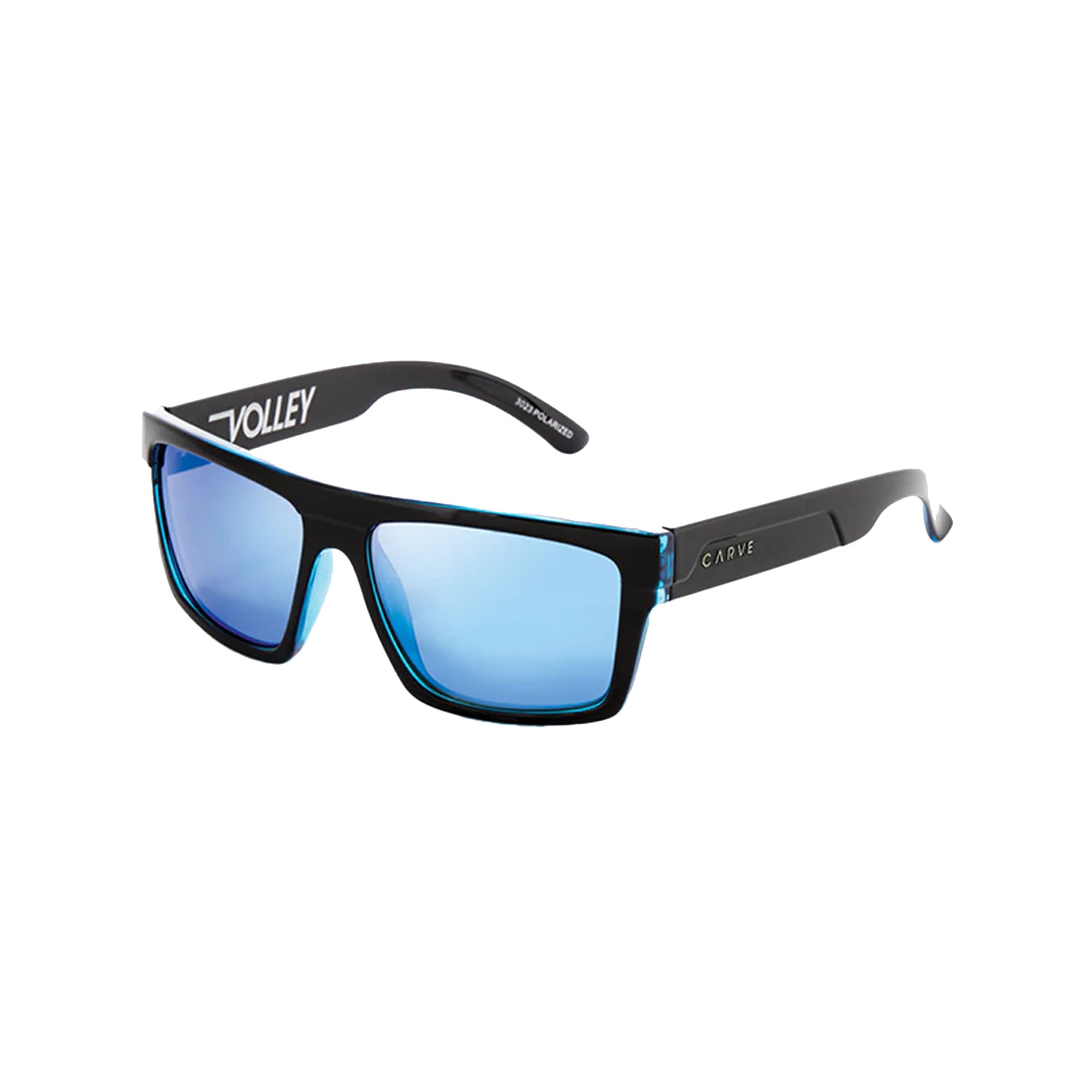 Carve Volley Men's Sunglasses - Gloss Black/Blue Iridium Injected Polarized