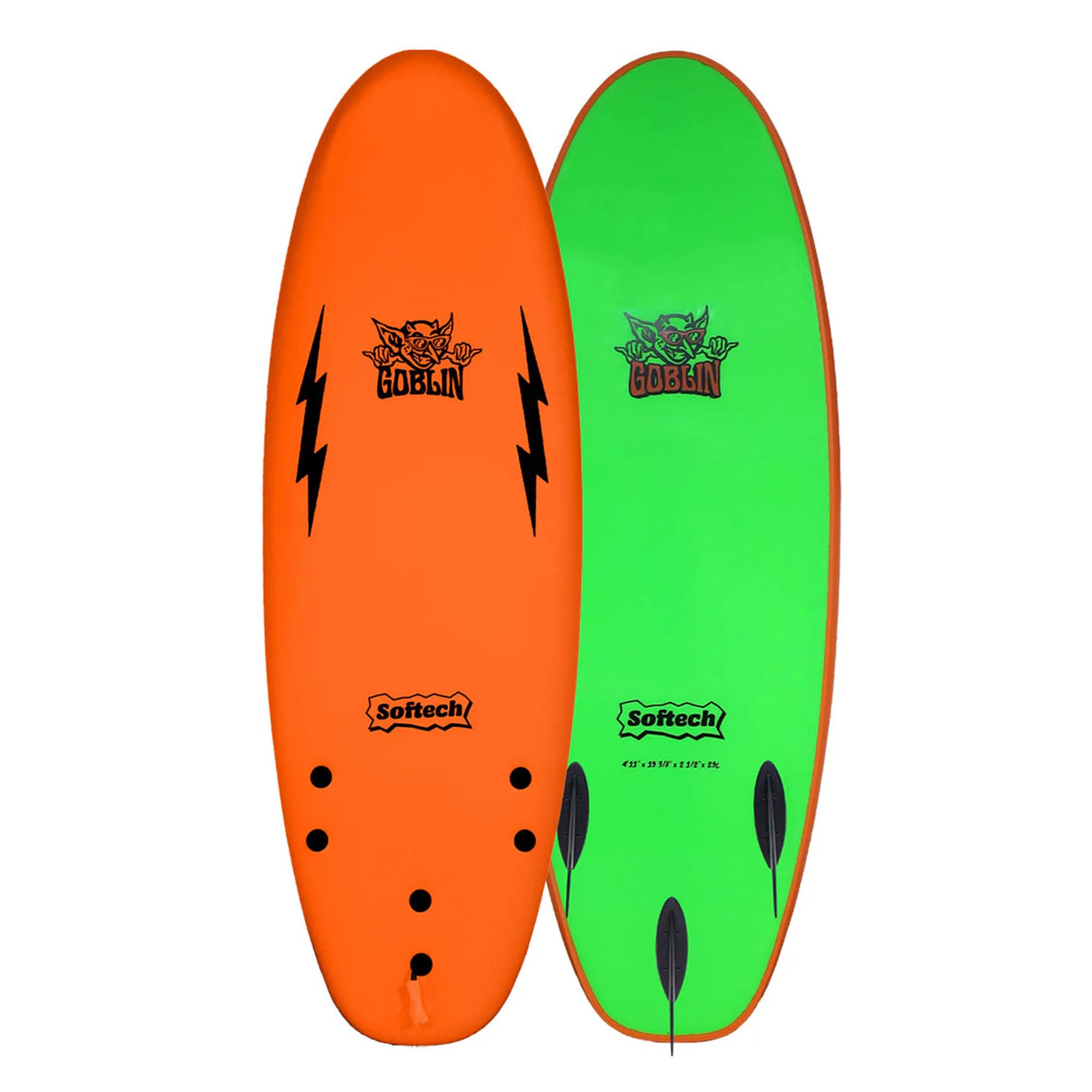 Softech Goblin 5'2 Soft Surfboard - Orange/Green