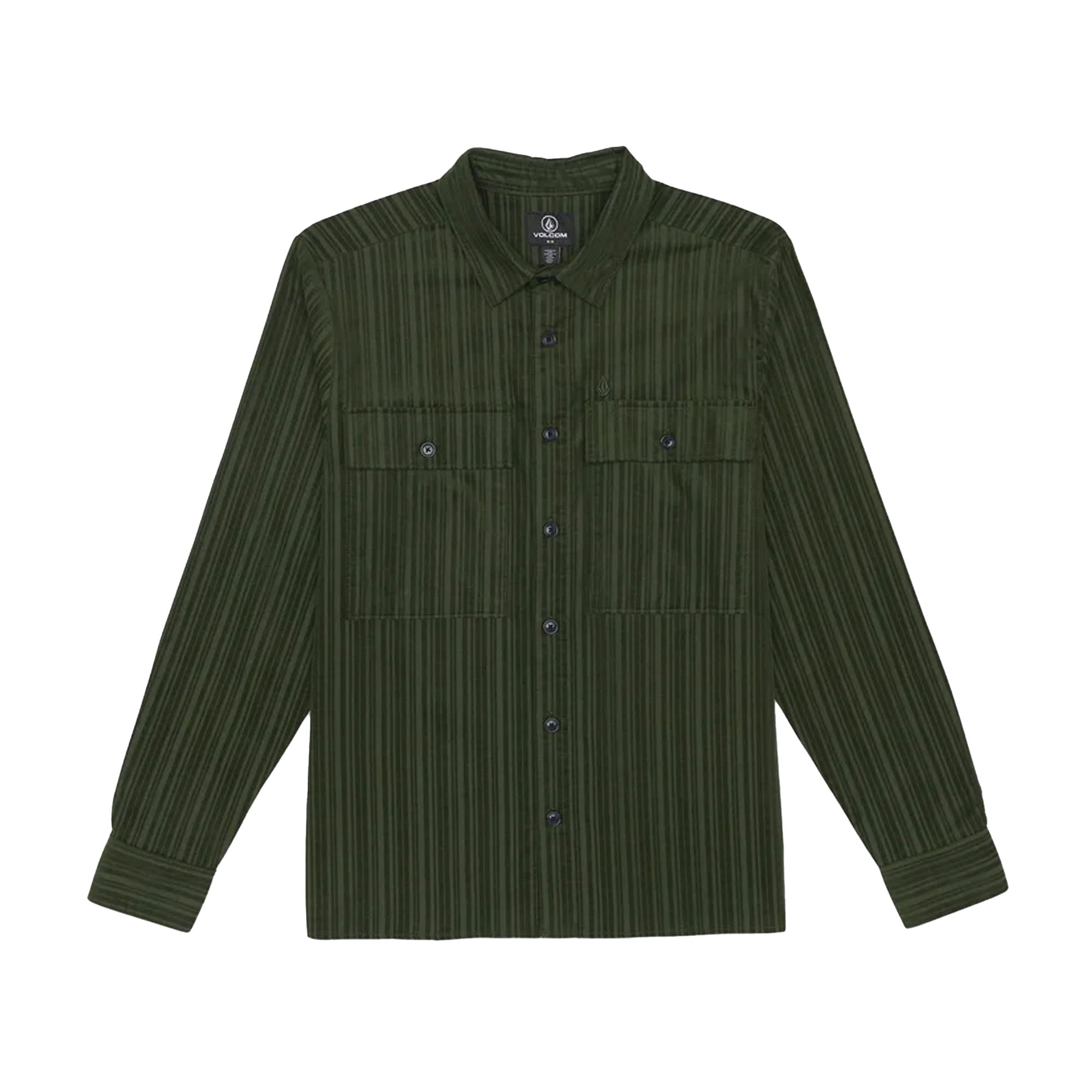 Volcom Steadfast Men's L/S Dress Shirt - Squadron Green