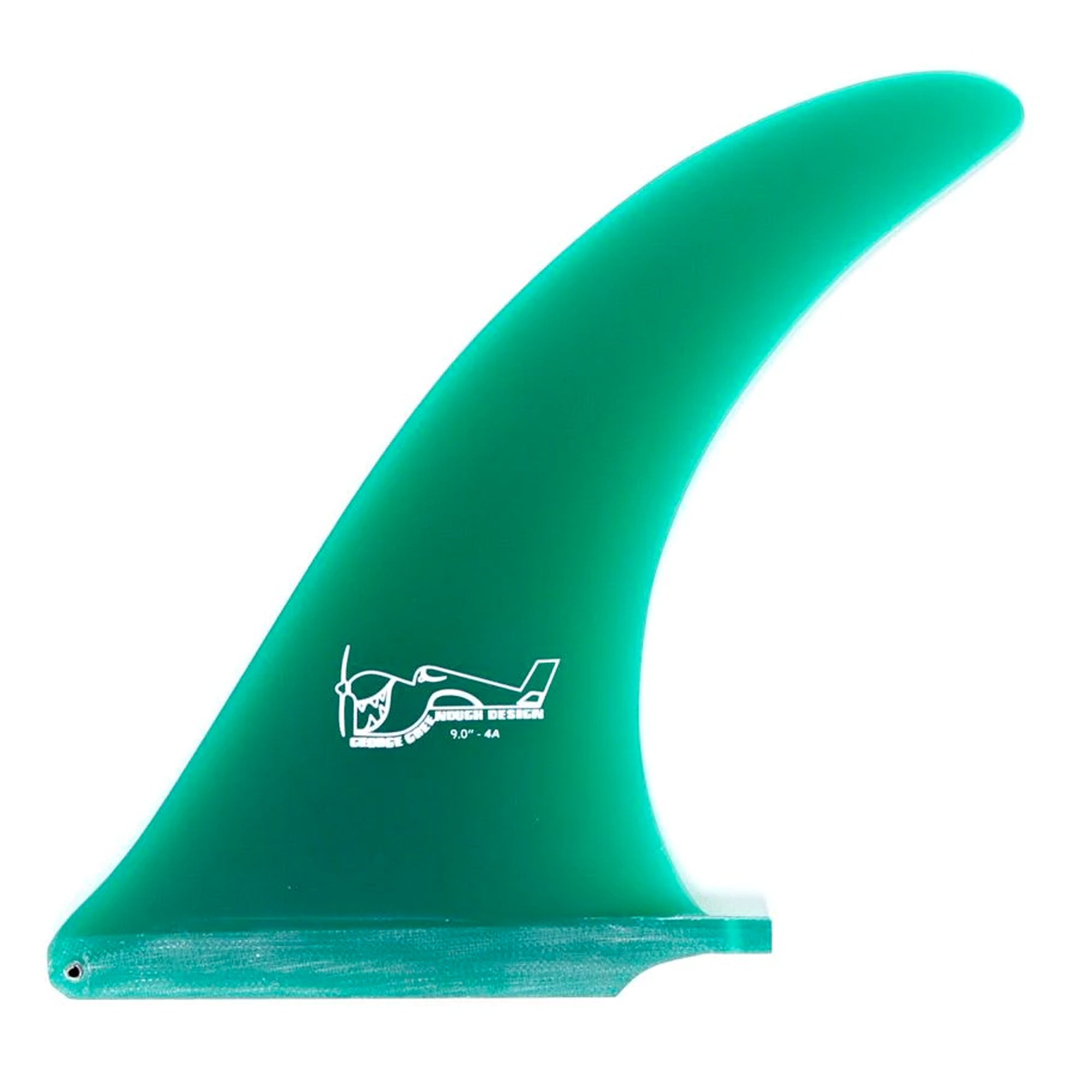 True Ames Greenough 4-A 9" Longboard Fin - Green