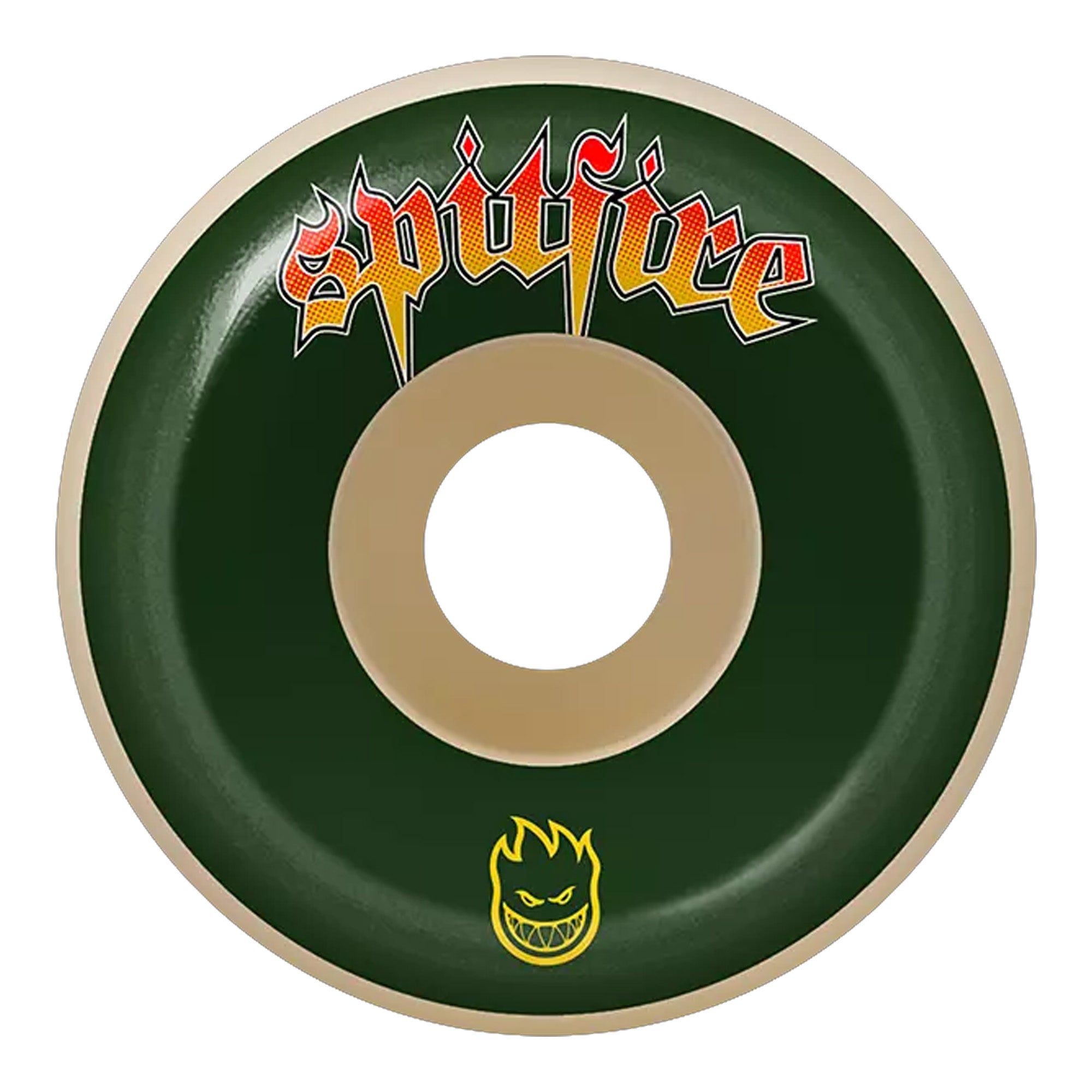 Spitfire F4 99a Venom Script Conical Full 53mm Skateboard Wheels - White/Green