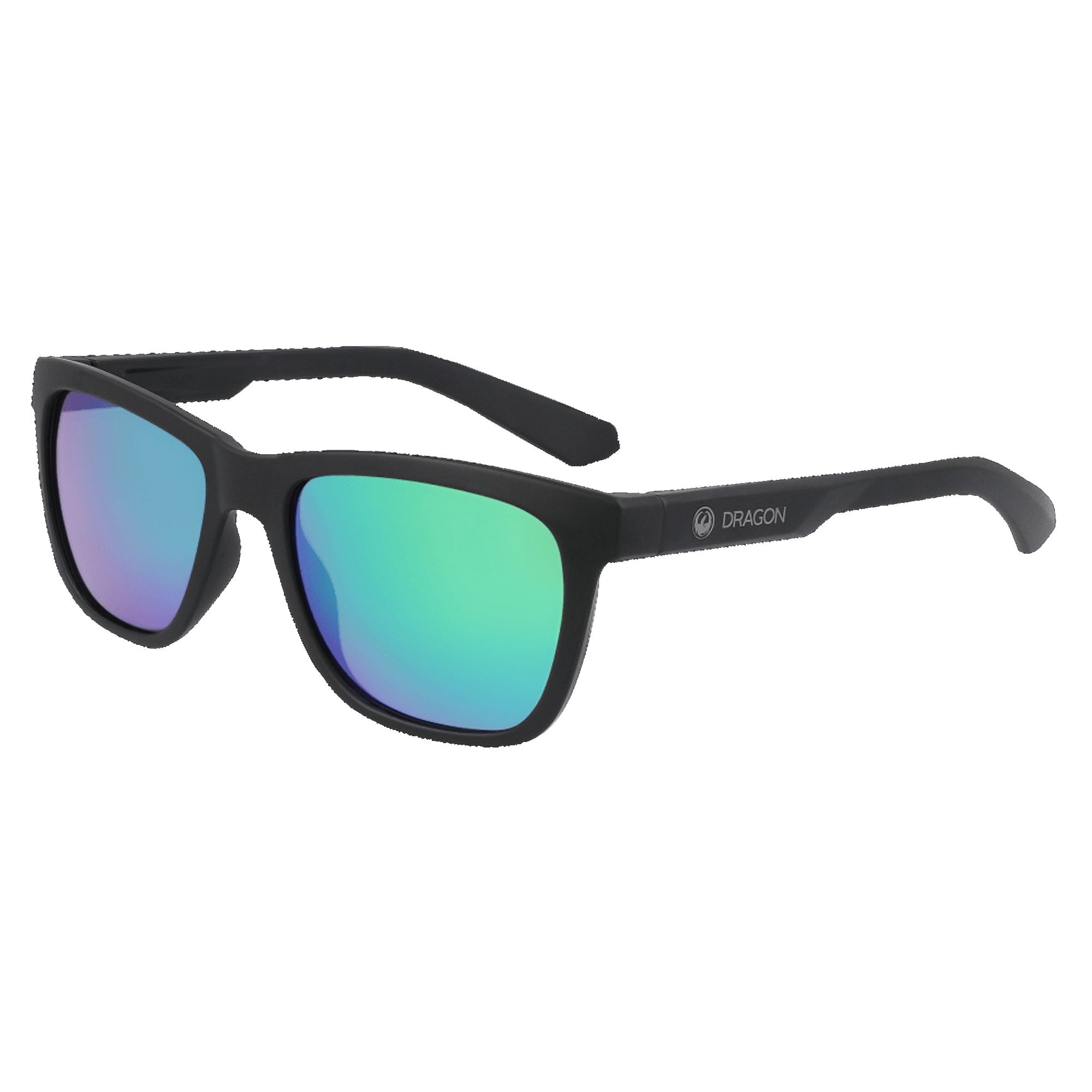 Dragon Bishop LL H20 Men's Sunglasses - Matte Black/Green Ion Polarized