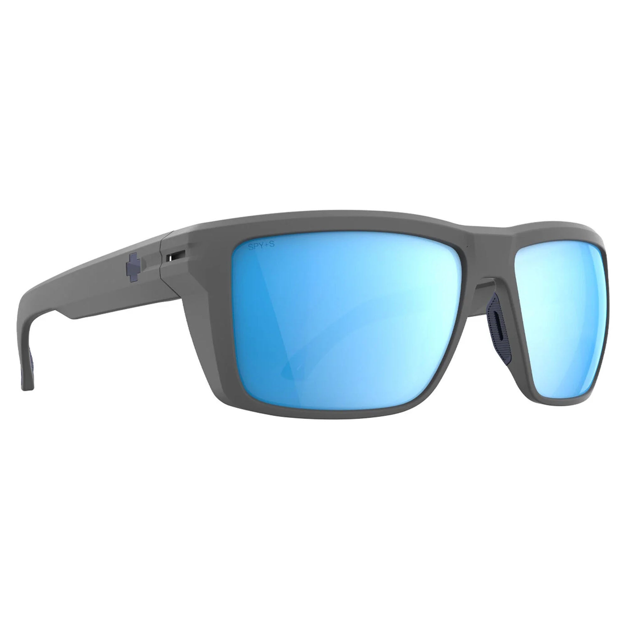 Spy Overhaul XL Men's Sunglasses - ANSI Matte Grey/Happy Boost Ice Blue Mirror Polarized