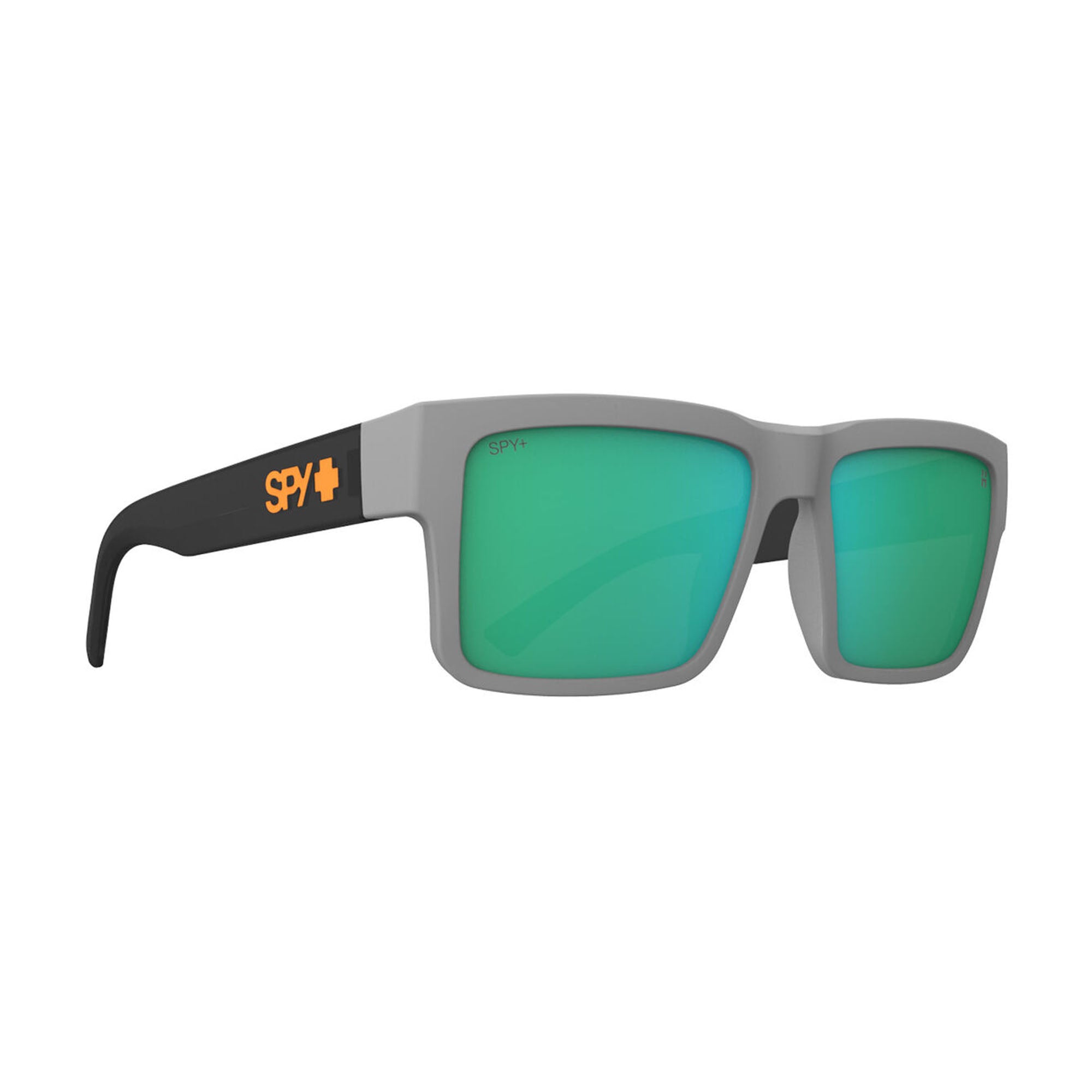 Spy Montana Men's Sunglasses - Matte Gray/Translucent Black Happy Bronze Light Green Mirror