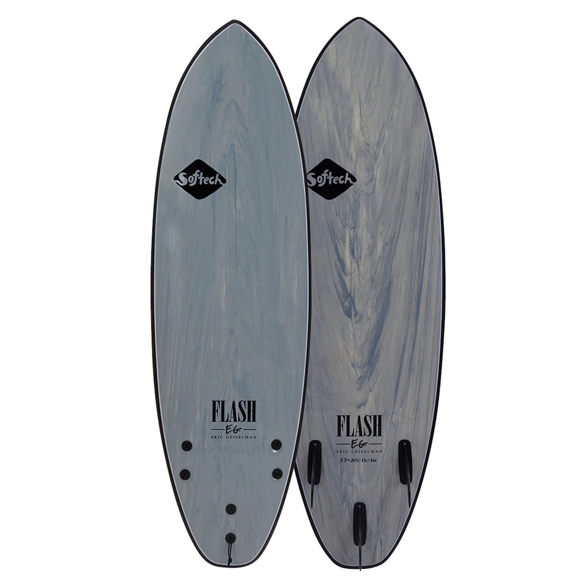 Softech Eric Geiselman Flash 5'7 Soft Surfboard - Grey Marble