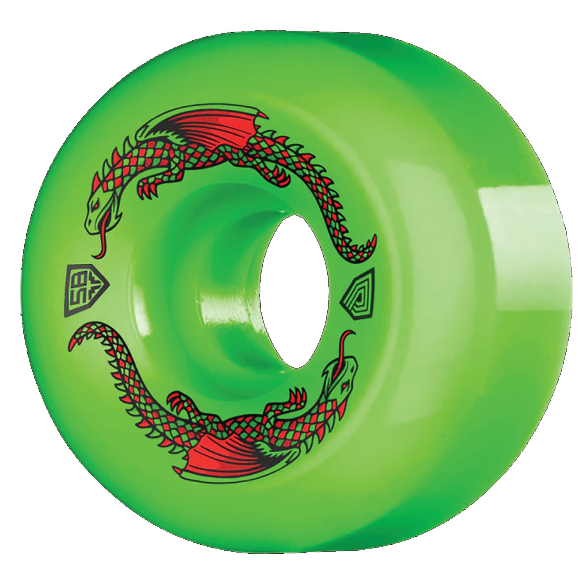 Powell Peralta DF Rat Bones II 58mm 93a Skateboard Wheels - Green