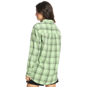 Roxy Let It Go Women's L/S Flannel Shirt - Green