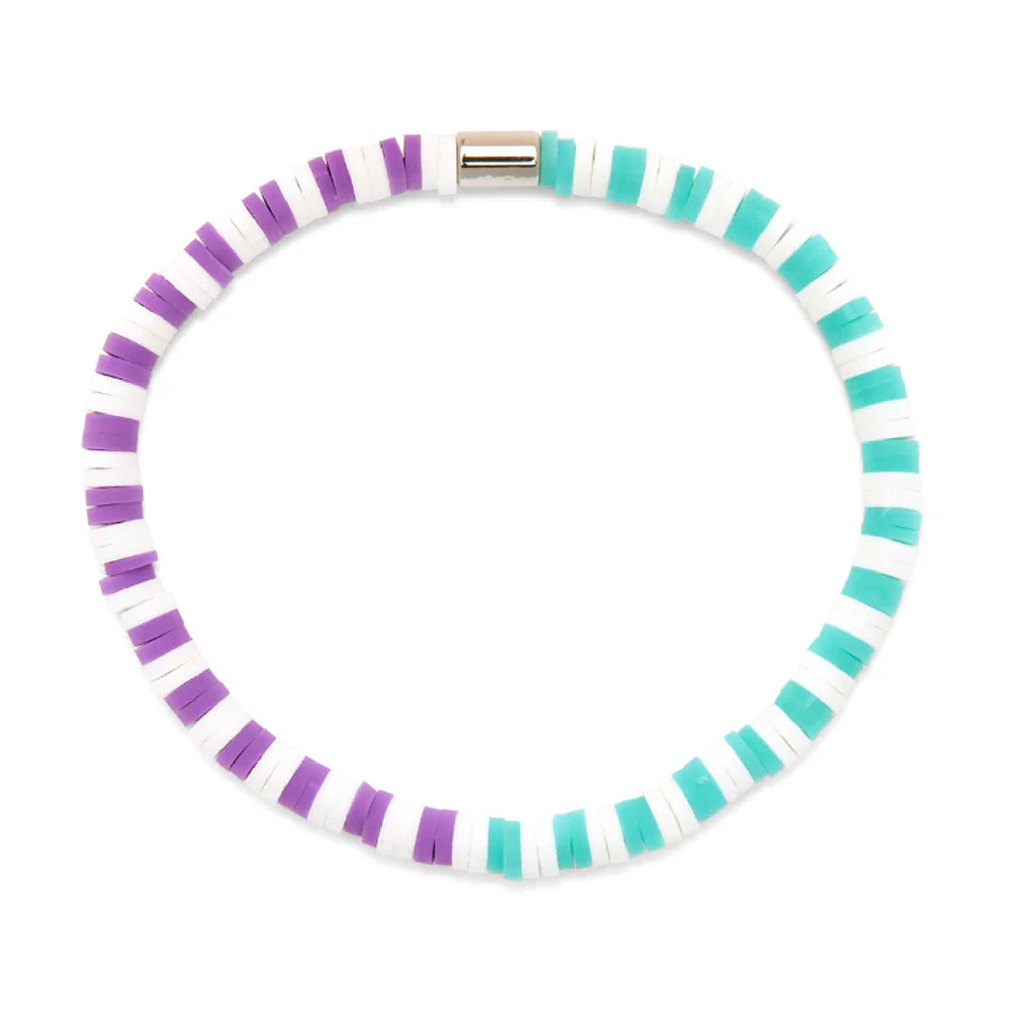 Pura Vida Seascape Vinyl Disc Stretch Bracelet - Gumdrop