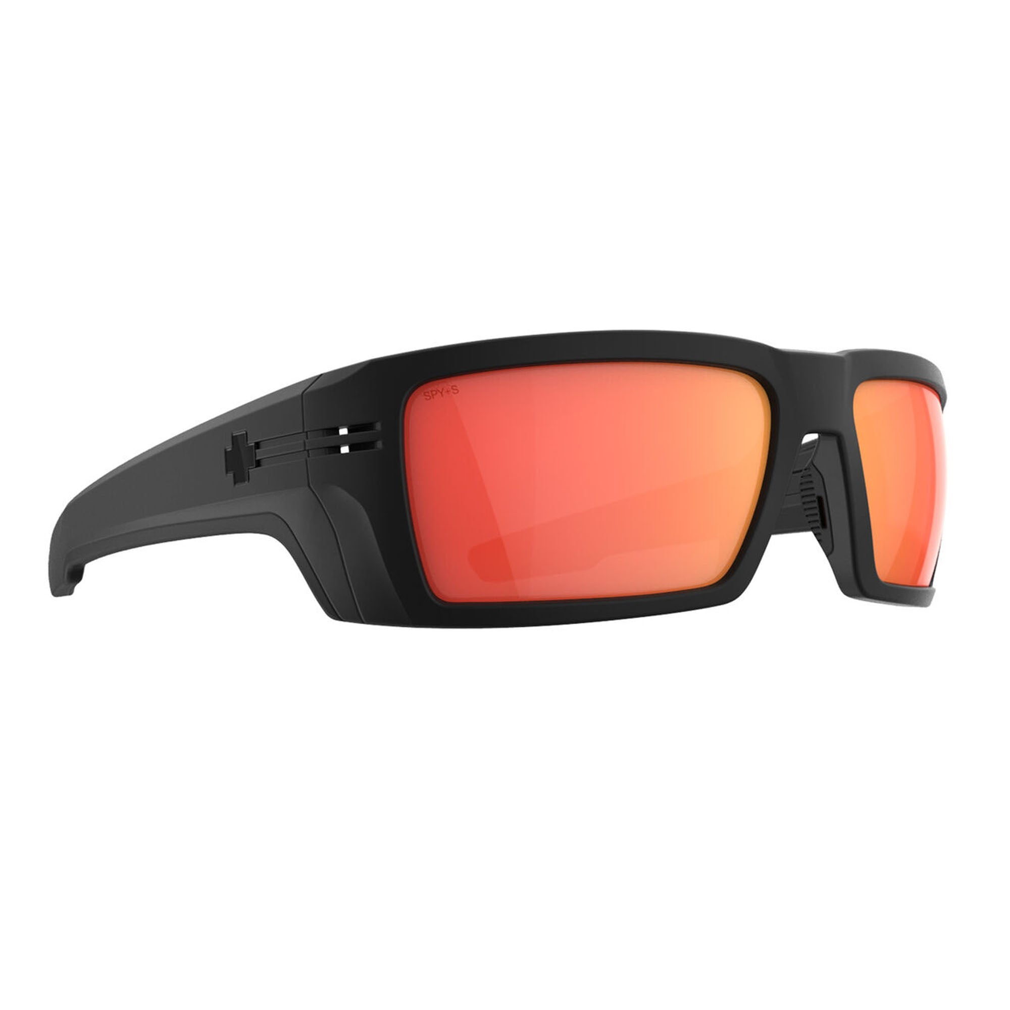 Spy Rebar ANSI Men's Sunglasses - Matte Black/Happy Boost Orange Mirror Polarized