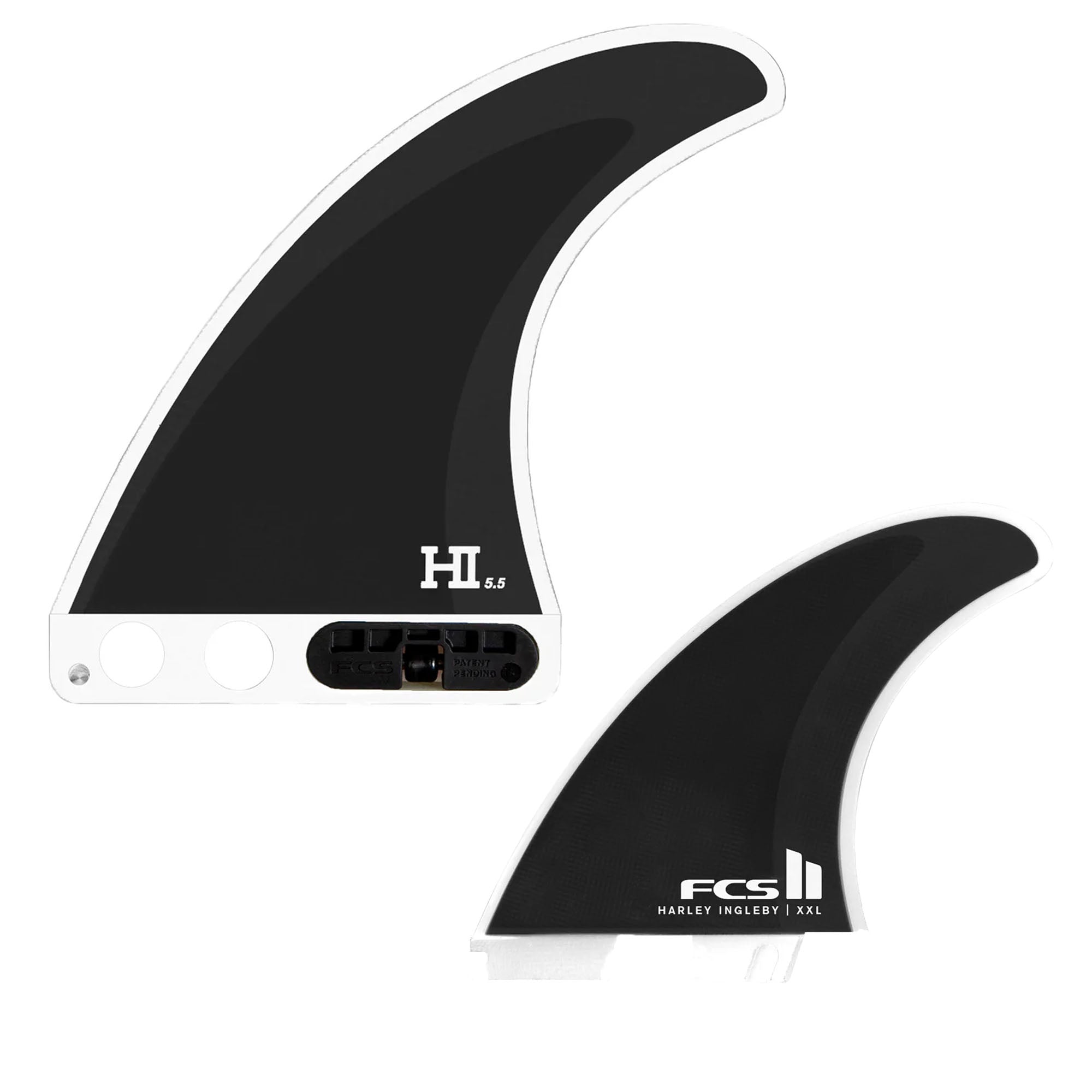 FCS II Harley Tri Longboard Fin Set - Black