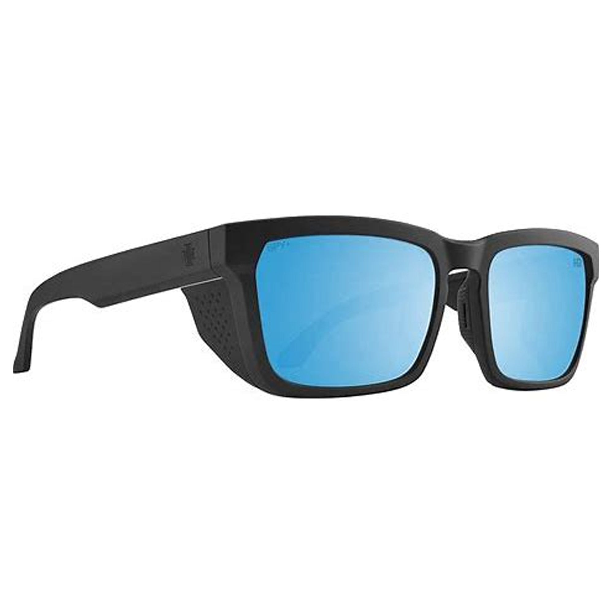 SPY Helm Tech Men's Sunglasses - Matte Black/Happy Boost Bronze Ice Blue Mirror Spectrum