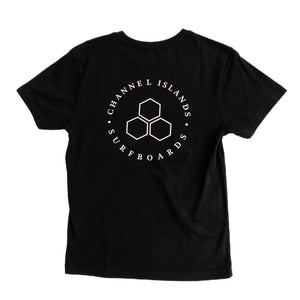 Channel Islands Hex Circle 2.0 Youth Boy's S/S T-Shirt - Black