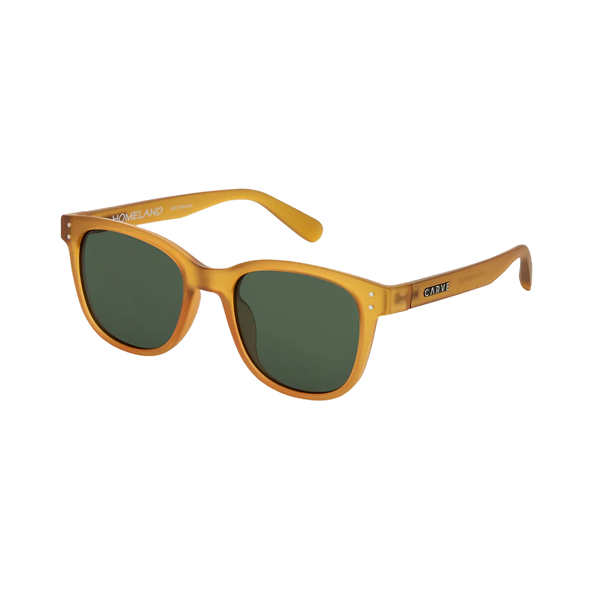 Carve Homeland Men's Sunglasses - Matte Honey/Green Injected Polarized