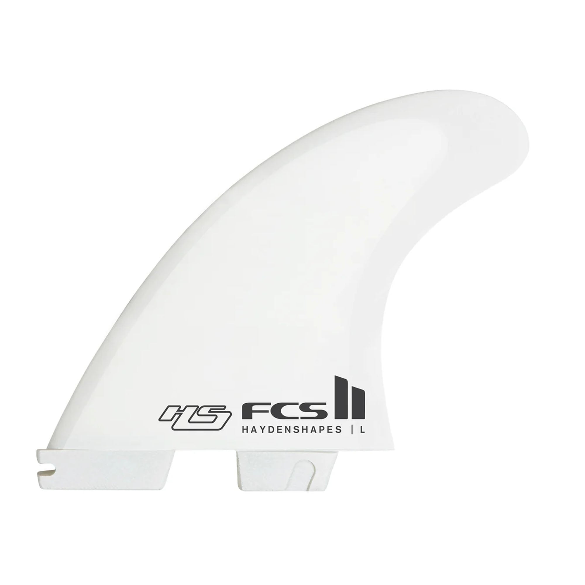 FCS II Hayden Shapes Tri Surfboard Fins - Medium/White