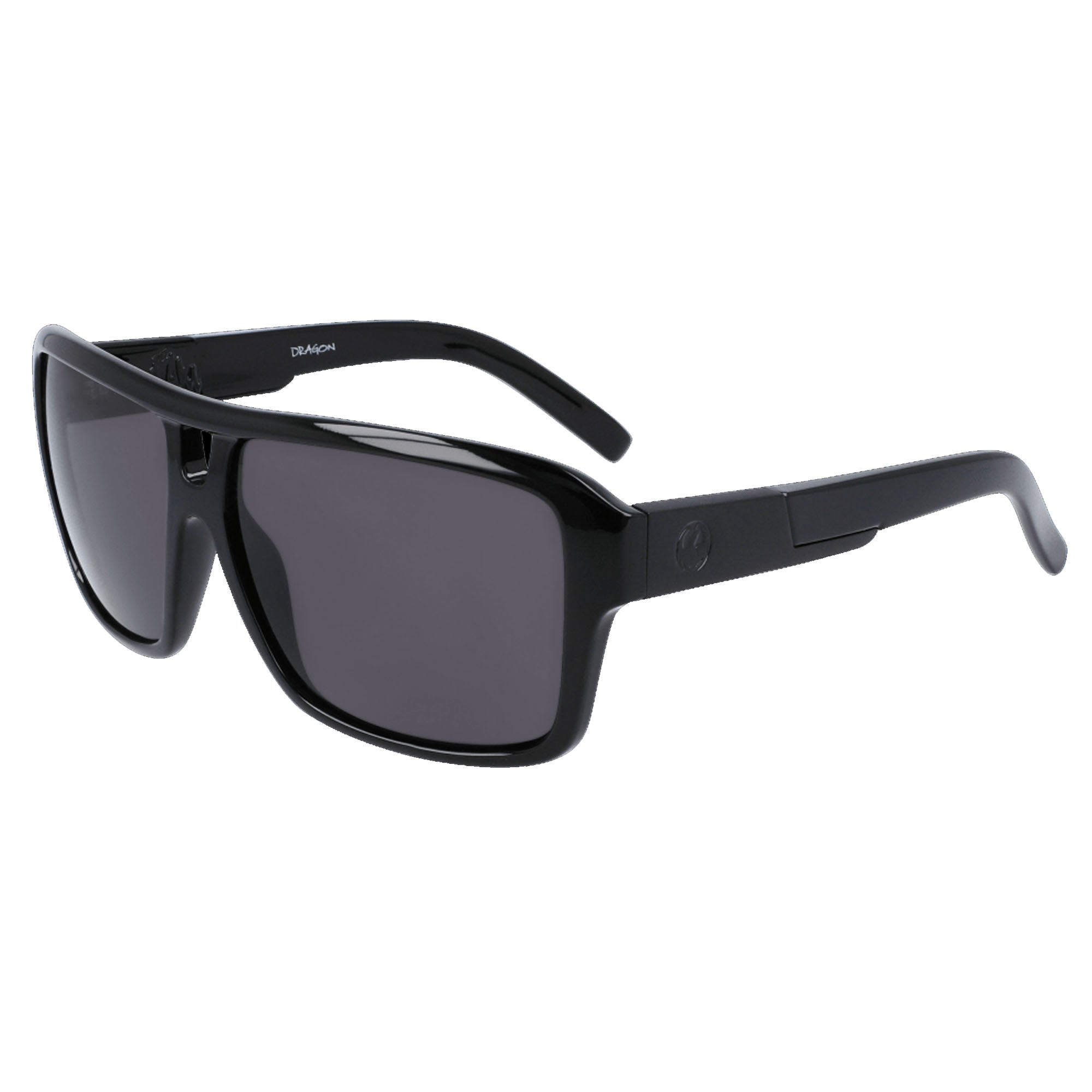 Dragon The Jam LL Men's Sunglasses - Shiny Black/Smoke Polarized