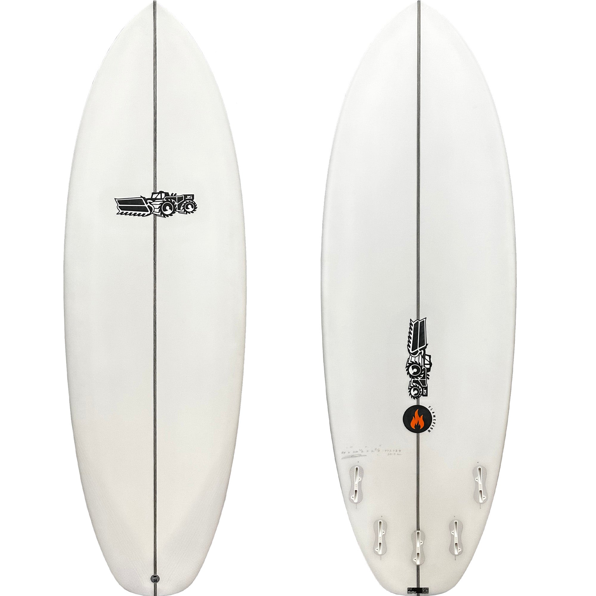 JS Flame Fish PU 5'4 Surfboard - FCS II