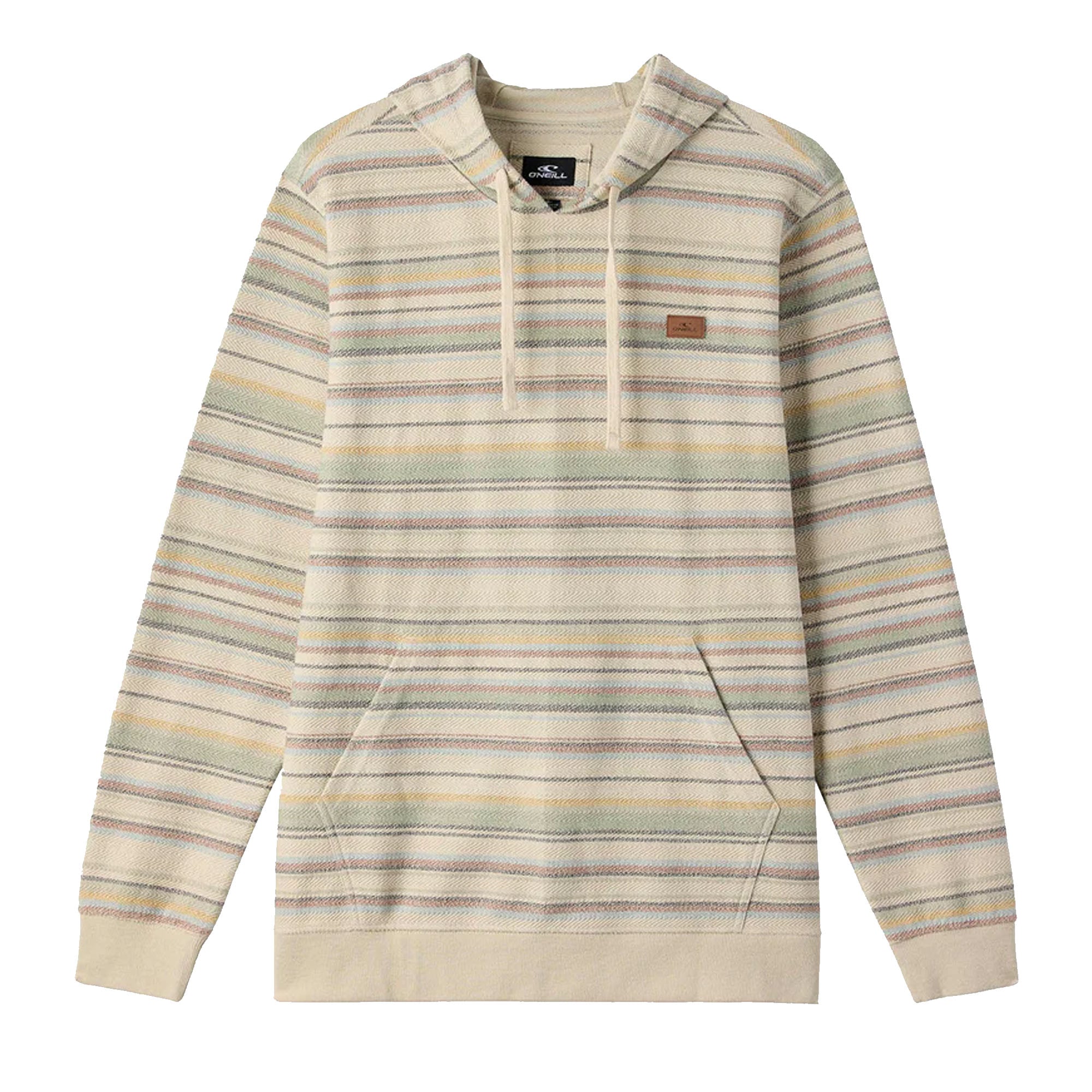 O'Neill Bravado Stripe Men's L/S Pullover Hoodie - Khaki