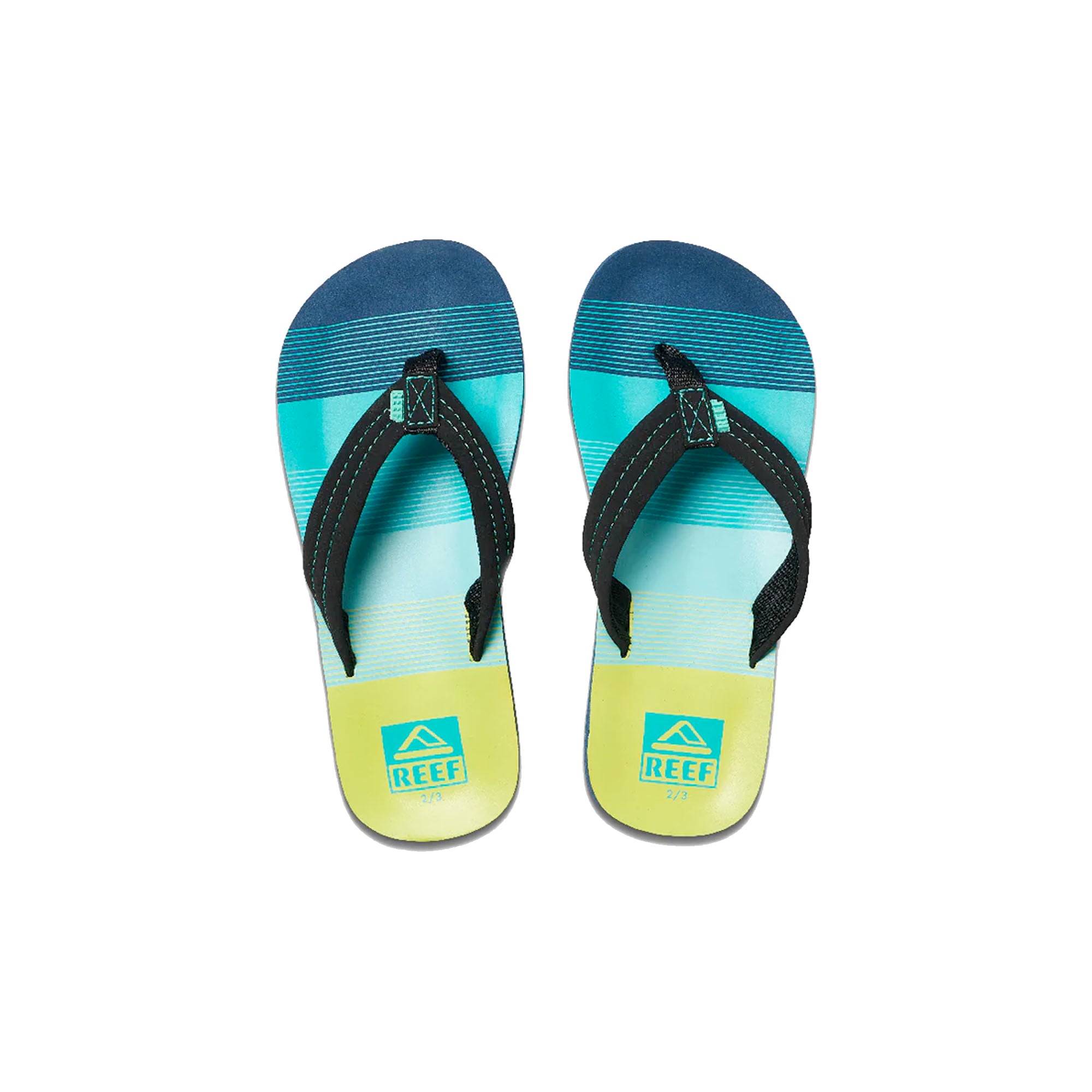 Reef Little Ahi Youth Boy's Sandals - Aqua Green