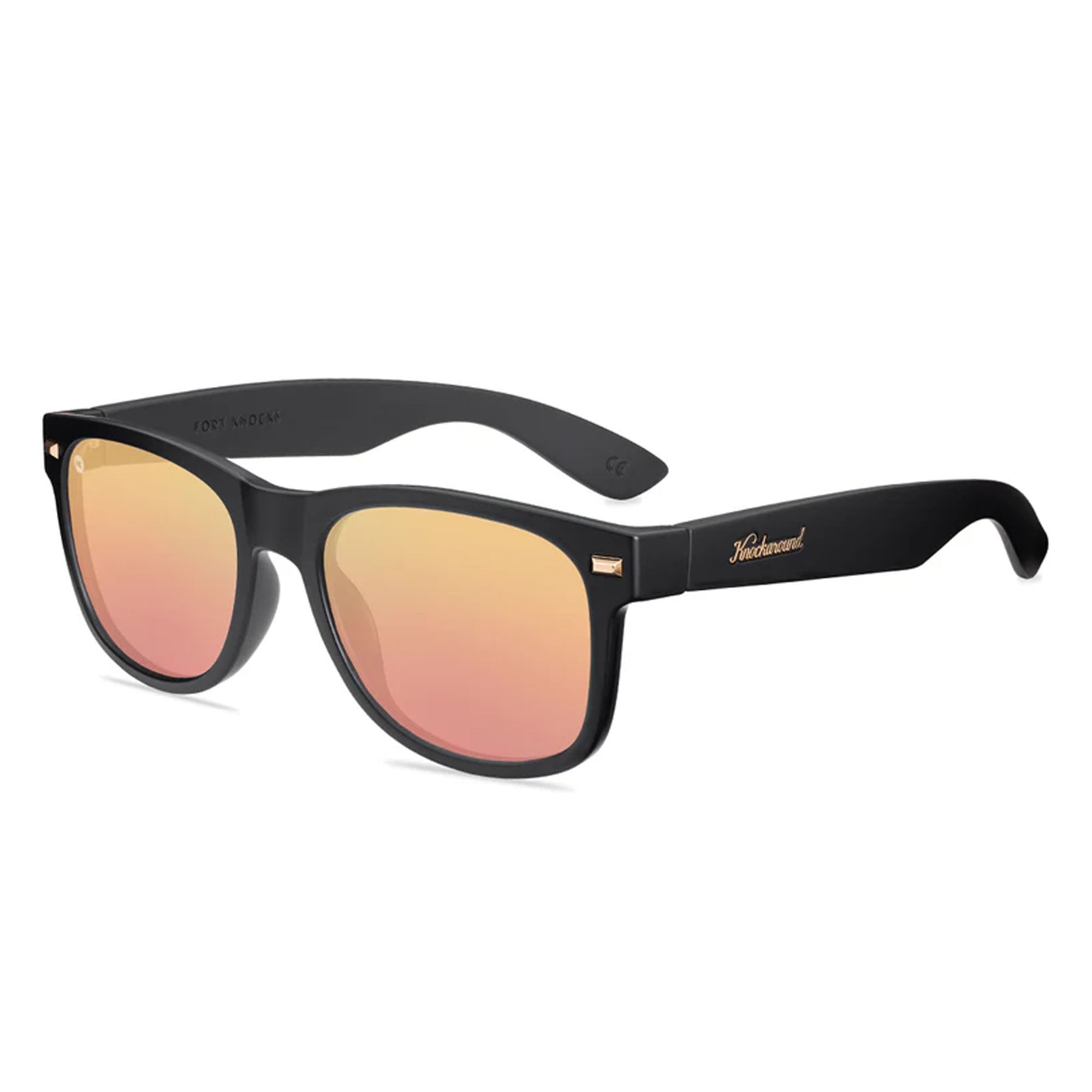 Knockaround Fort Knocks Men's Sunglasses - Matte Black/Rose Gold