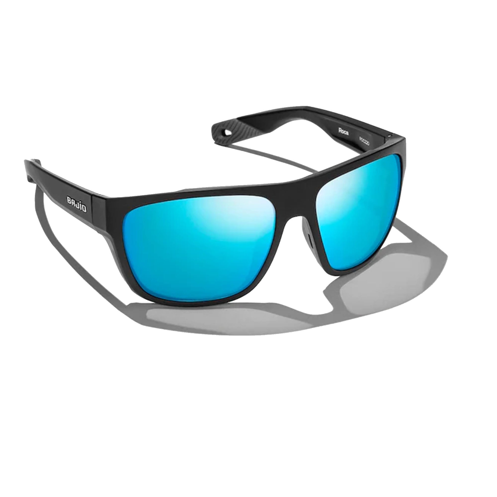 Bajio Las Rocas X-Large Men's Sunglasses - Black Matte/Blue Mirror Polarized